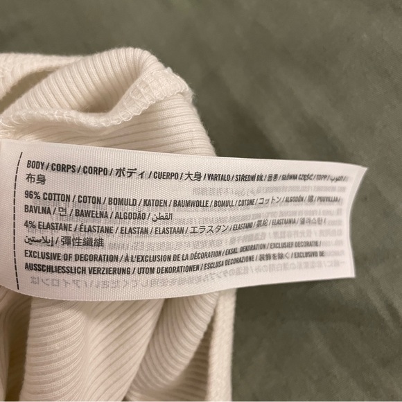 Abercrombie & Fitch White Ribbed Polo Bodysuit (Size XS) - Picture 4 of 10